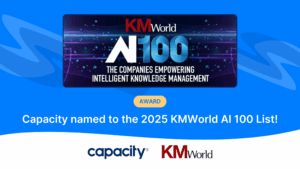 Capacity Named to 2025 KMWorld AI 100 List