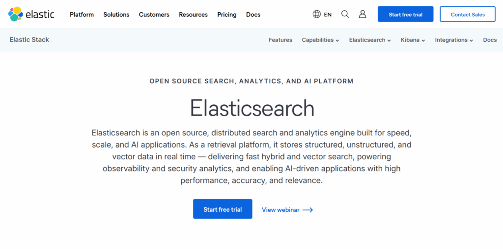 Elasticsearch platform