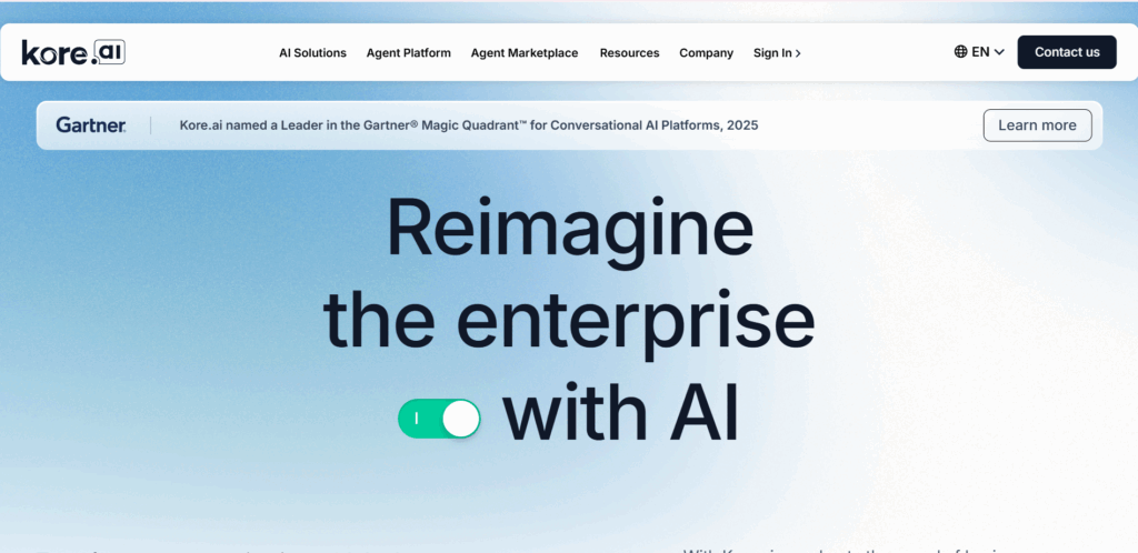 Kore.ai conversational AI
