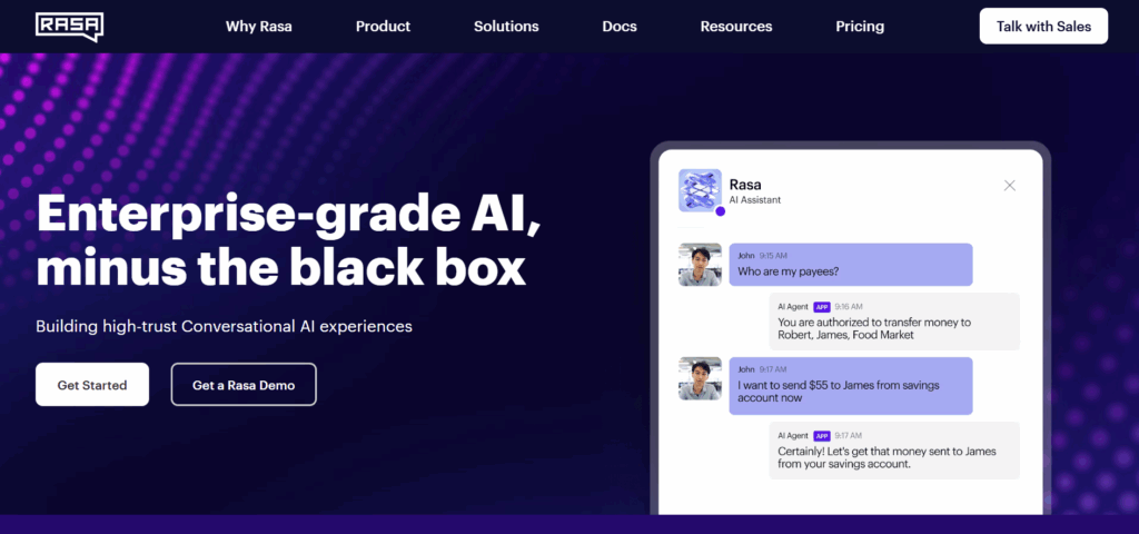 RASA custom AI agents
