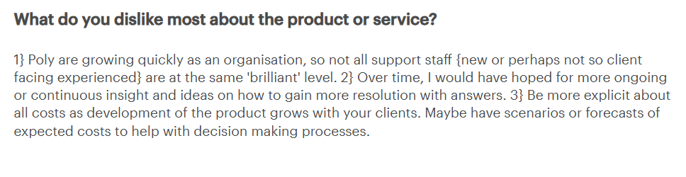 What customers say about PolyAI