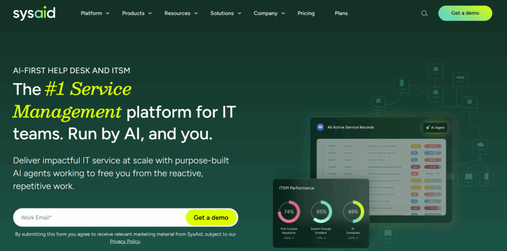 SysAid service management desk