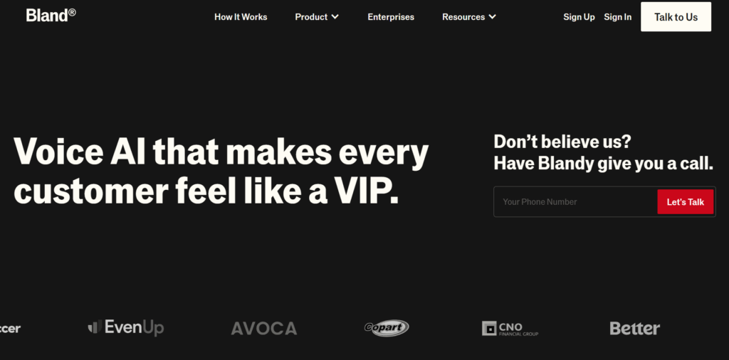 Bland AI voice AI tool