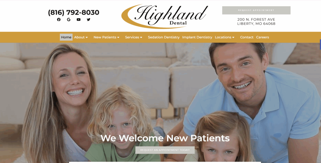 Highland Dental appointment scheduling