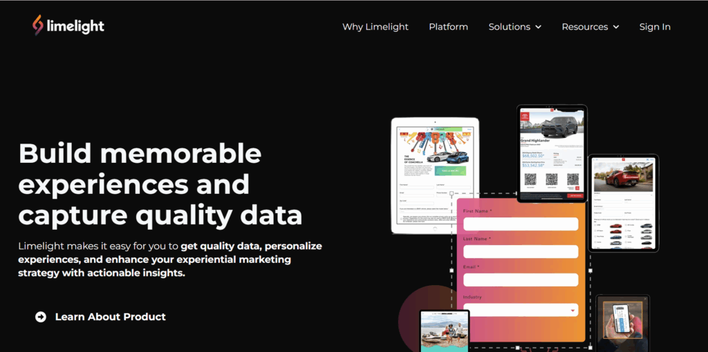 Limelight platform for even lead generation