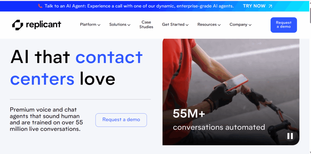 Replicant AI for call centers