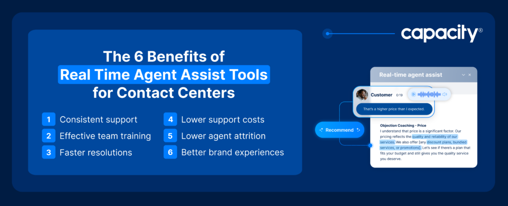Benefits of real time agent assist tools for contact centers