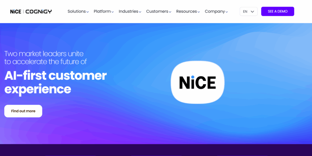 Cognigy AI customer support platform