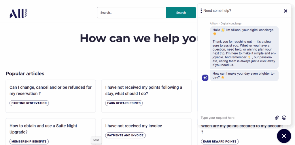 Agentic chatbot example in the hospitality industry