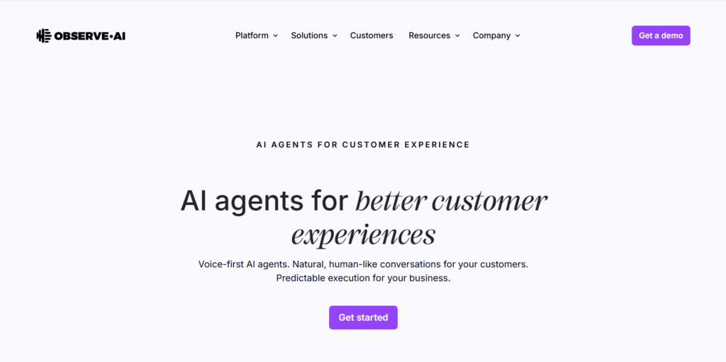 Observe.AI customer experience platform