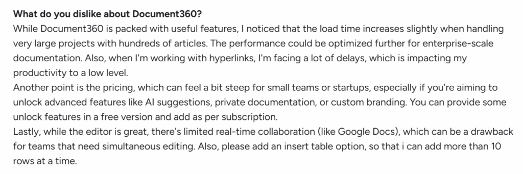 Document360 customer reviews