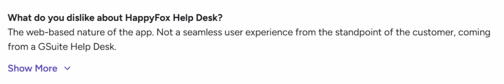 HappyFox customer reviews