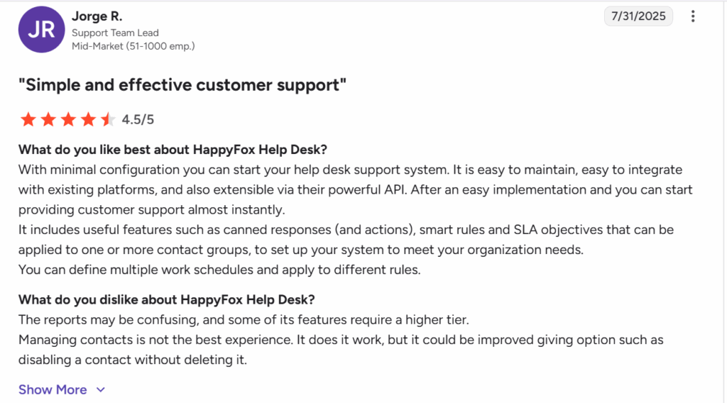 What people say about HappyFox