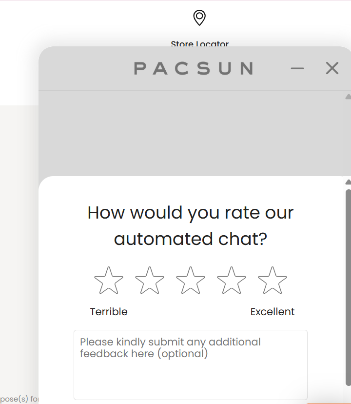 PacSun customer survey example