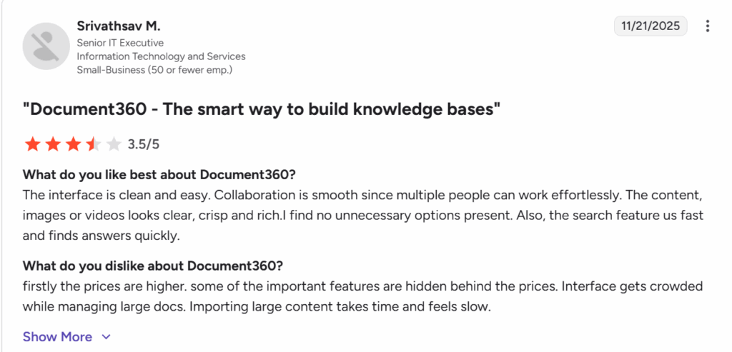 What people say about Document360