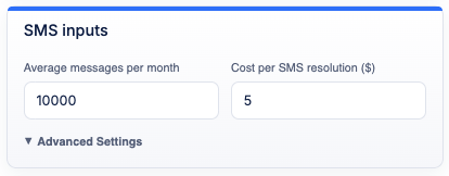 Capacity's SMS ROI calculator