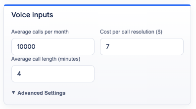 Capacity's voice ROI calculator