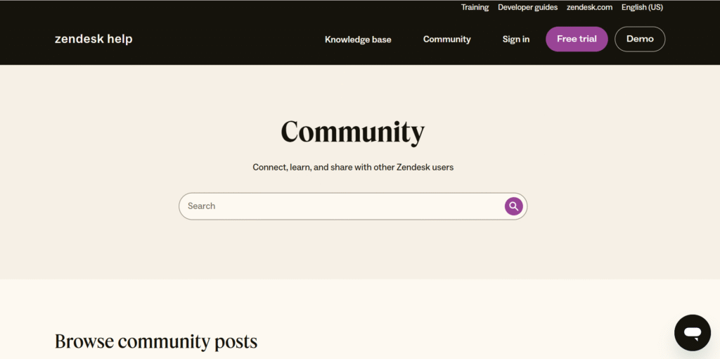 Zendesk community resources