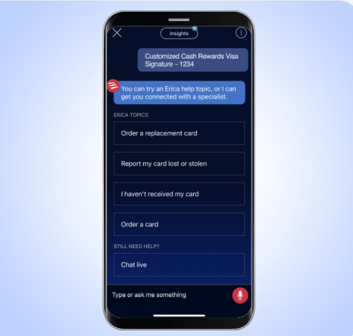 Bank of America AI-powered virtual assistant