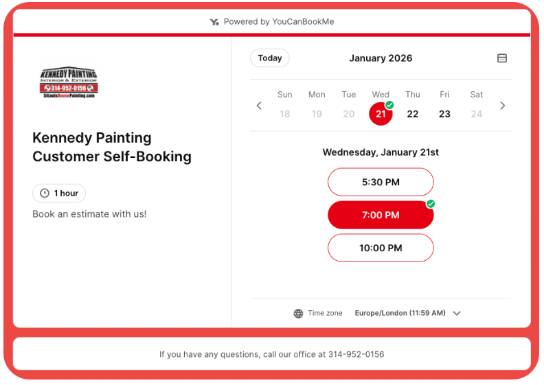 Kennedy Painting smart scheduling system