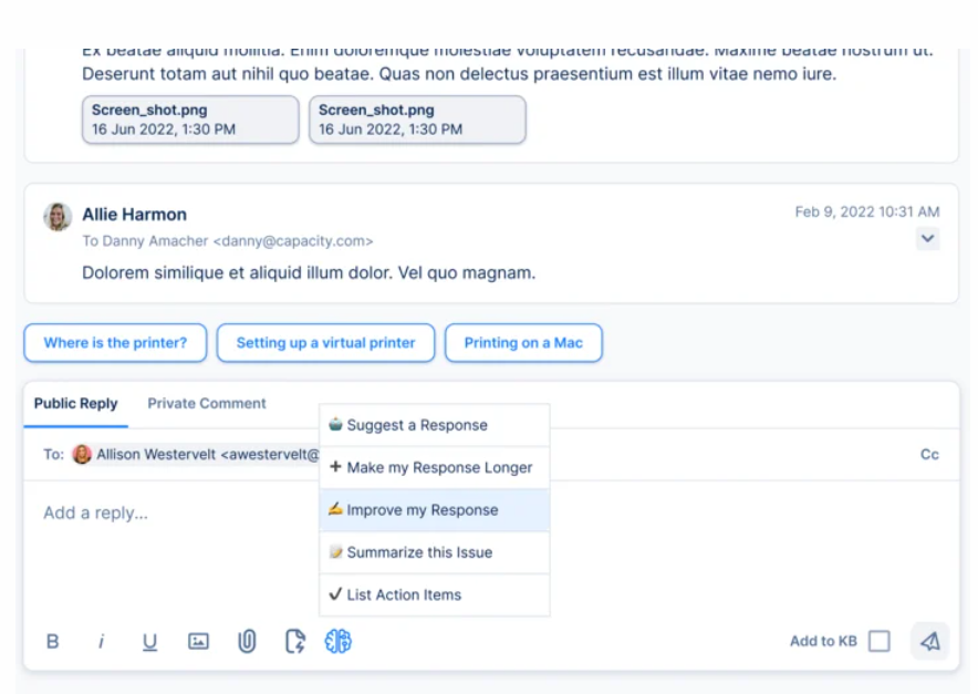 Capacity helpdesk