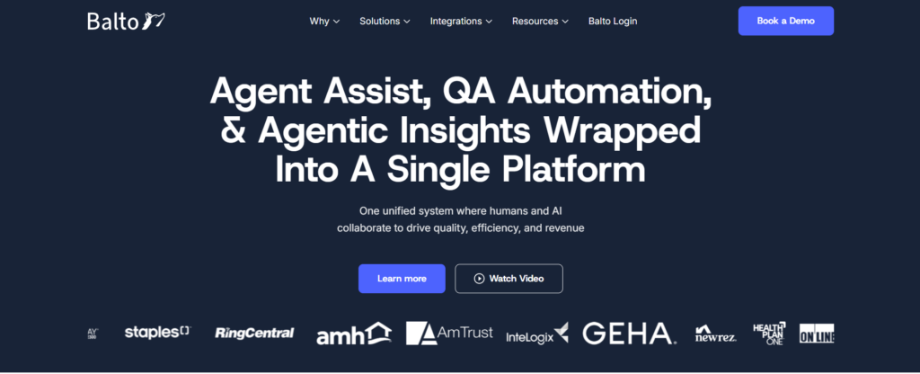 Balto AI agent assist platform