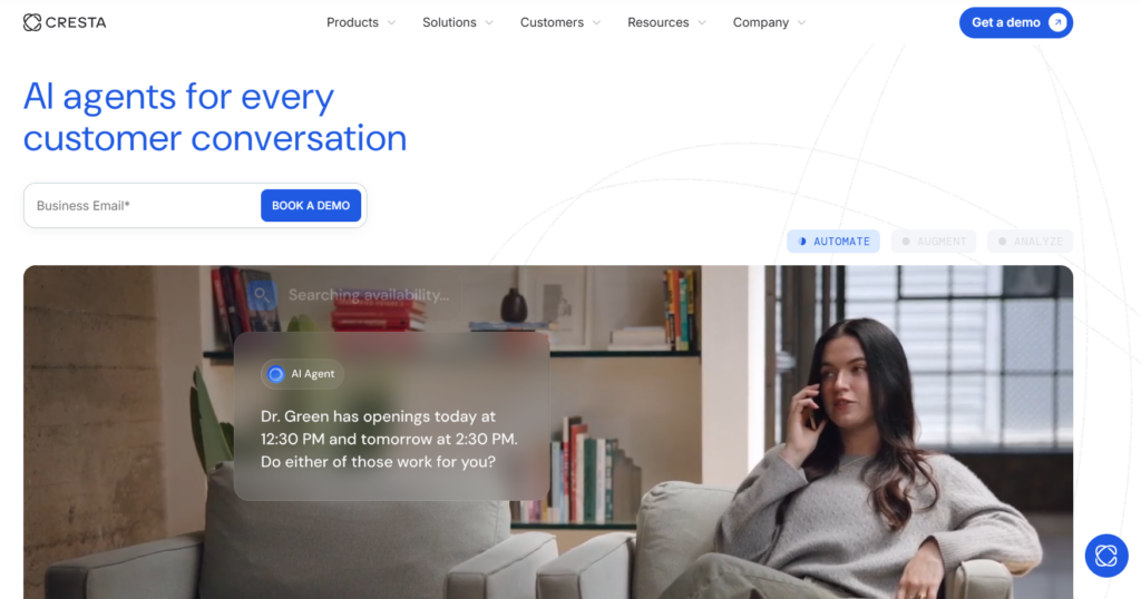Cresta contact center assist platform