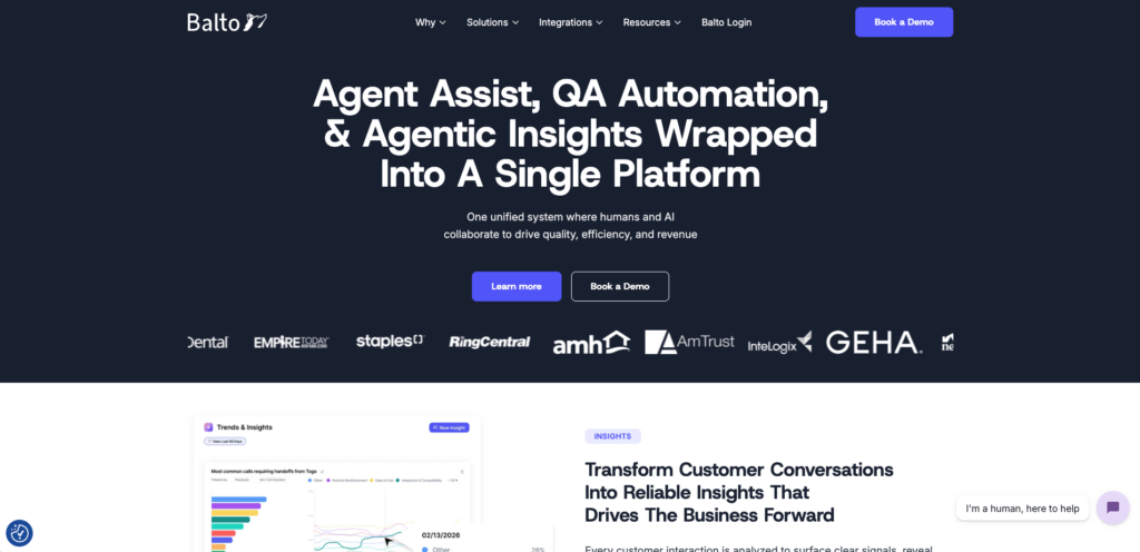 Balto AI agent coaching platform