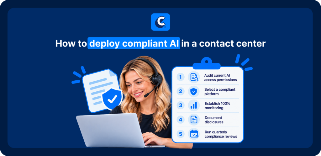 5 steps to deploy compliant AI in a contact center